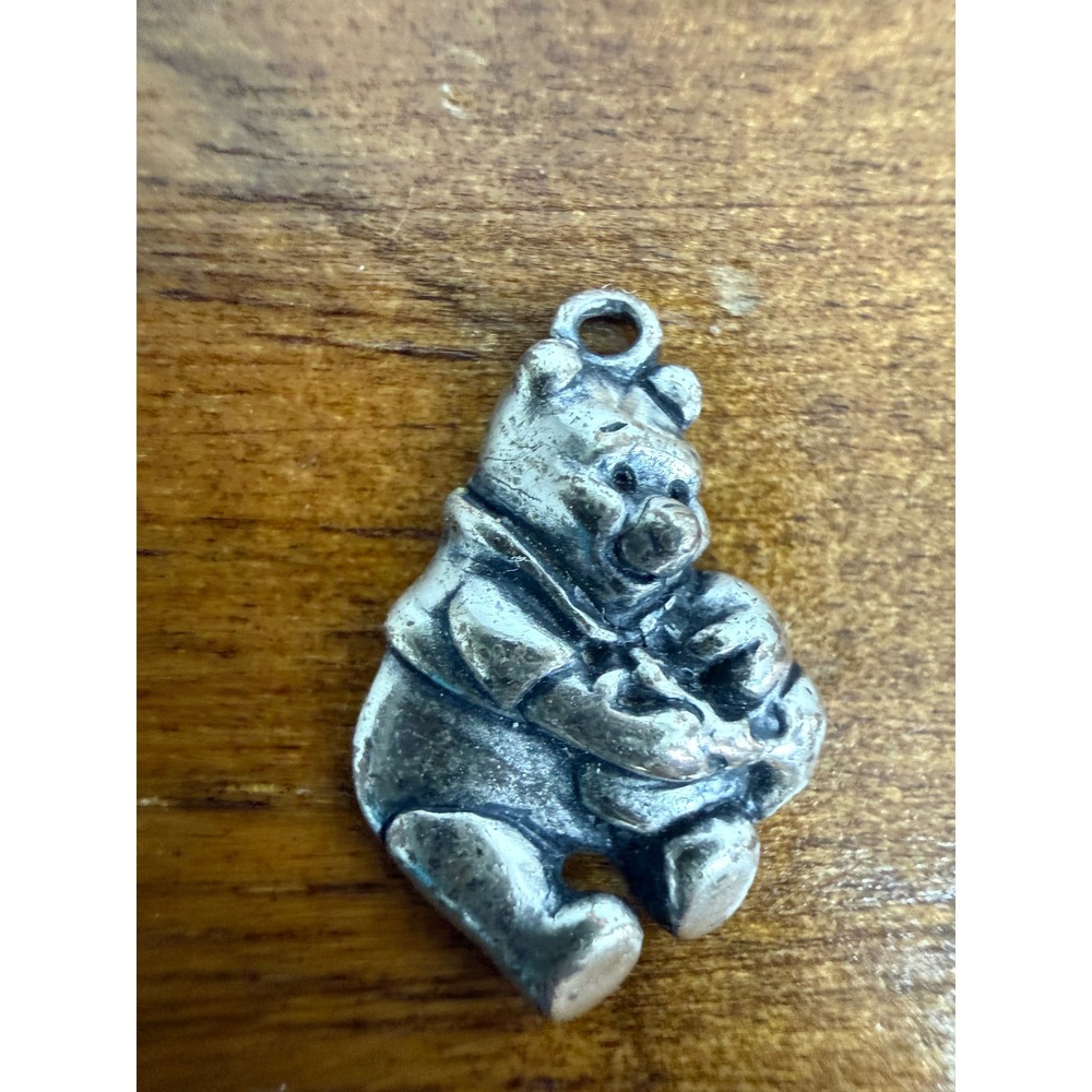 Disney Winnie the Pooh Honey Pot Charm Silver Tone Antiqued Metal Pendant